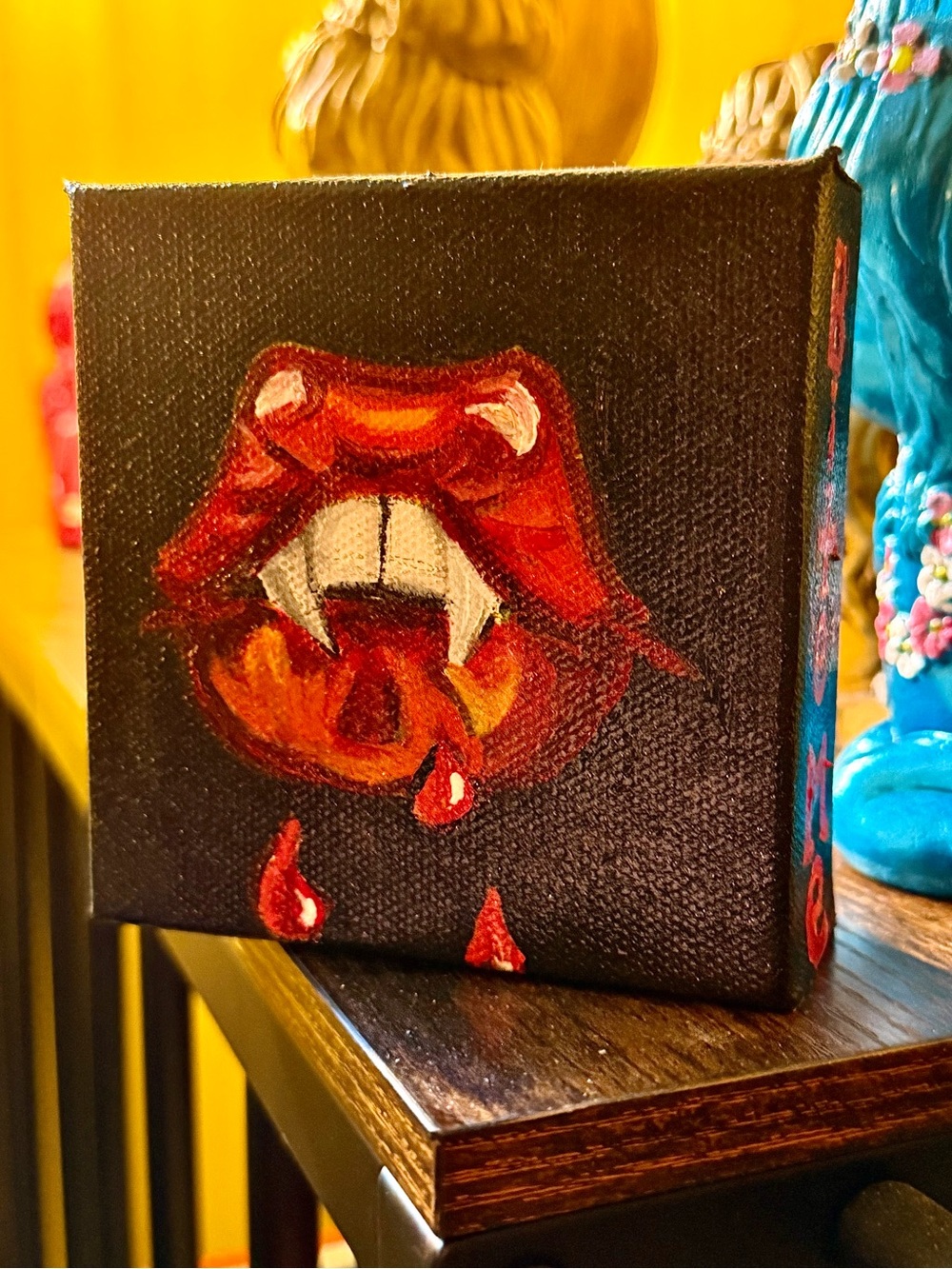 Halloween vampire fang art
